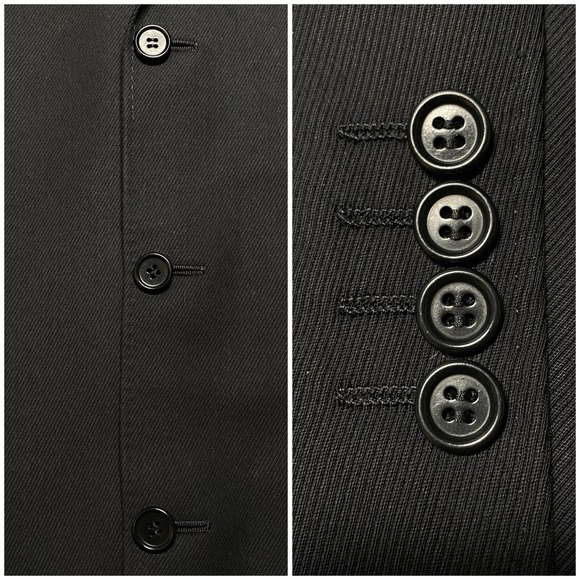 Canali Suit 2 Piece 50R (40R 32x29) Mens 3B Ventless Black Twill  AL 14320/40 - Picture 9 of 16